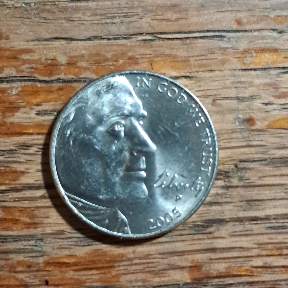 2005 P Silver Nickel Coin Bufolo
